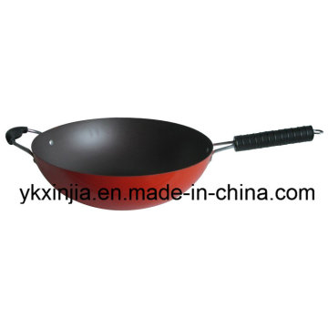 Ustensiles de cuisine en aluminium sans bâton Wok Cookware